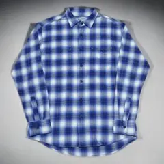 ネルシャツ 古着 オンブレチェック シャドーチェック アメカジ ストリート