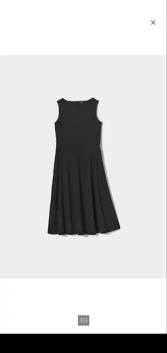 ウルトラストレッチエアリズムワンピース(ブラック)XS 丈短め