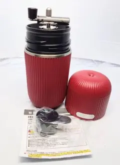 1つで3役 コーヒーミル ドリッパー タンブラー アウトドア コーヒー 赤