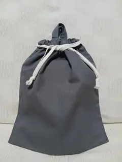 持ち手付き巾着　体操袋着替え袋35×30　グレー　t2