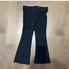 H&M 110cm ポンチフレアレギンス 黒