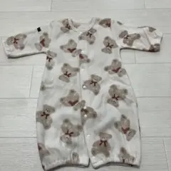 フリース ロンパース 50〜60cm テディベア