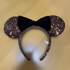 ディズニー　スパンコール　ベロア　ブラック　ブラウン