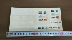 クレジット会社ブランドロゴステッカー新品未使用　店舗などに　送料込み