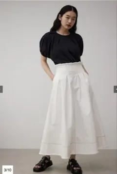 AZUL BY MOUSSY ハイウエストデニムスカート　ホワイトSサイズ