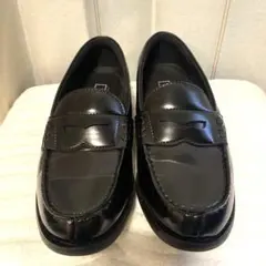 【美品】ローファー　レディース　黒　ブラック　通学　通勤　24センチ