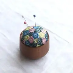 ☆ミナペルホネン　skyful チェックアンドストライプ　ピンクッション