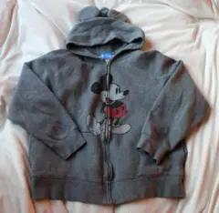 美品★東京ディズニーリゾート★ミッキー　ジップアップパーカー★ユニセックスＬ