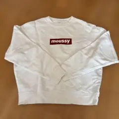 moussy ホワイト トレーナー