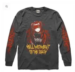 HELL FLAME GIRL LS vintage-like tee
