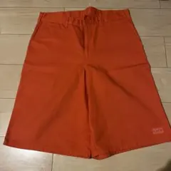 ディッキーズ　オレンジ色ワイドショートパンツ 34インチ
