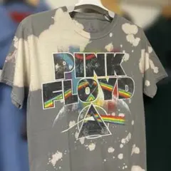 PINK FLOYDピンクフロイド・バンT・ブリーチ・タイダイ・グレー・Sサイズ