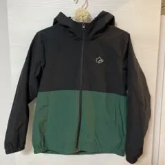 LOGOS DAYS フード付きジャケット ブラック/グリーン