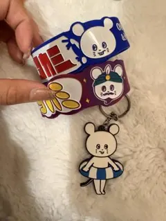 キャラクターラバーバンドキーホルダーセット