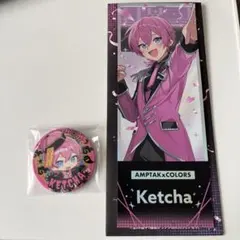 AMPTAK×COLORS けちゃ ホログラムチケット　缶バッジ