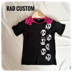 RAD CUSTOM ドクロプリント Tシャツ　130cm 黒色