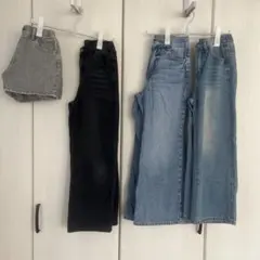ユニクロ　GU SHINE デニムセット　130 140