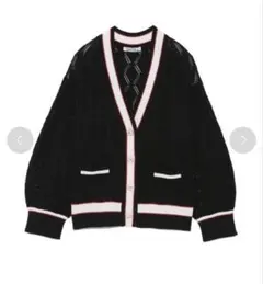 sustainable ロゴボタンラインカーディガン　スナイデル