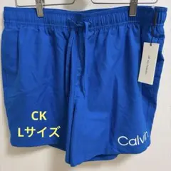 新品 CALVIN KLEIN CK スイムパンツ ブルー L