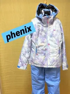 【フェニックスphenix】スキーウェア上下150水色 スノークリスタル雪の結晶 フェニックスphenix】スキーウェア上下150水色 スノークリスタル