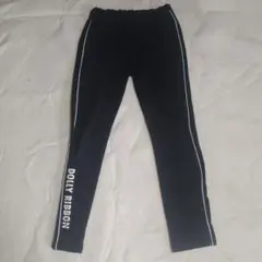 DOLLY RIBBON ブラックレギンス サイドライン