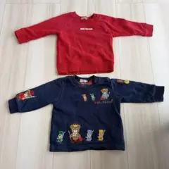 Miki House ミキハウス　トレーナー 赤　紺 80