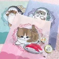 モフサンド くら寿司 クリアファイル ラバーチャーム　缶バッジ