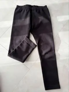 UNIQLO 110 レギンス　裏起毛　黒　フリースレギンス