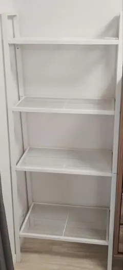 イケア ホワイト 4段 スチールラック メッシュ棚