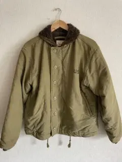 HOUSTON ミリタリージャケット USN カーキ　3L HOUSTON ALL,STANDARD ITEM | HOUSTON
