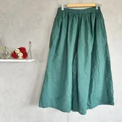 zootie　ズーティ　グリーン キュロット パンツ　綿100％　Lサイズ相当