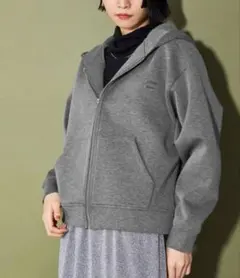CITEN グレー フード付きジップパーカー FREEサイズ