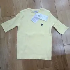 U.S. POLO ASSN. イエロー 五分袖 Tシャツ M　新品