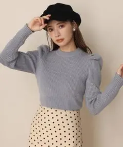 oneafteranotherNICECLAUPうしろ レースアップラメニット