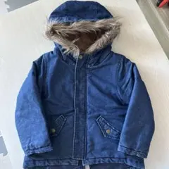 SHOOLARUEデニム中綿ジャケット 100cm ファー付き