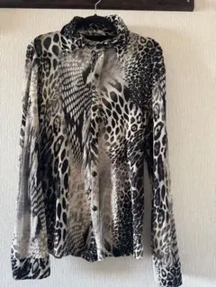 THE EXCLUSIVE 豹柄モノトーンシャツ 2