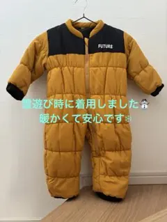 キルティングアウター イエロー/ブラック 95cm未満