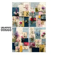 00660 コラージュ素材 12枚 ペーパー/ステッカー CREARTISTZ