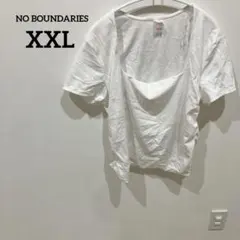 海外古着✨️NO BOUNDARIES 【XXL】ホワイト Tシャツ 半袖トップス