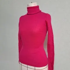 UNIQLOレディース 長袖 タートルネック リブニット