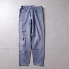 グランジ デニム ダメージ加工 ストライプ柄 vintage 80'sのサムネイル
