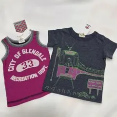 【新品】エフオーキッズ タンクトップ&半袖T 2枚セット 70-80cm