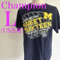 チャンピオン　ミシガン大学　バスケットボールチーム　カレッジTシャツ　US古着