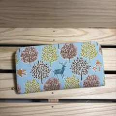 ハンドメイド長財布【北欧の森】動物達《D》
