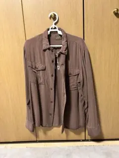 CALEE 長袖シャツ ブラウン Lサイズのサムネイル