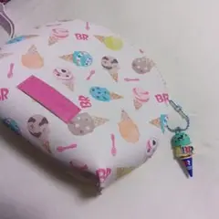 31 アイスクリーム柄ポーチ＆チョコミントマスコット