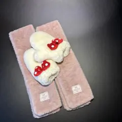 子供用ファー マフラーとミニー手袋　セット　未使用