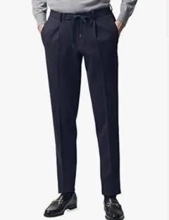 お値下げ　Carreman圧縮ポンチジャージー イージーテーパードパンツ グレー