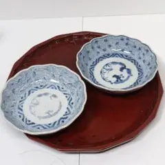専用　大明成化年製　上手染付小皿9点　直径約10㎝　東Y7-0605① 専用 大明成化年製 上手染付小皿9点 直径約10㎝