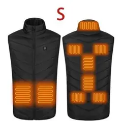 S 電熱ベスト 9エリア発熱 電熱 ベスト 9つヒーター 3段階調温